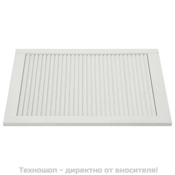 Врати за шкафове с решетен дизайн 2 бр бял 69x49,4 см бор масив