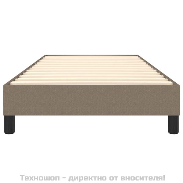 Рамка за легло с пружини, таупе, 100x200 см, плат