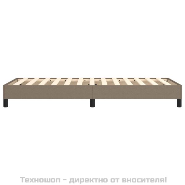 Рамка за легло с пружини, таупе, 100x200 см, плат