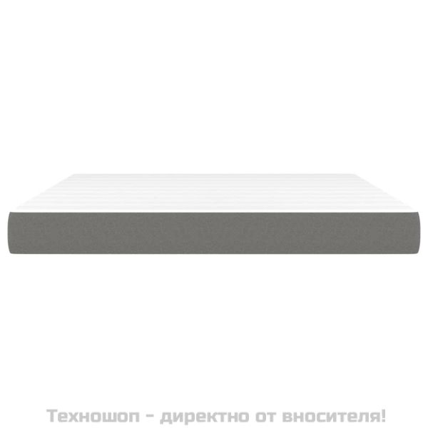 Матрак за легло с покет пружини тъмносив 180x200x20 см плат