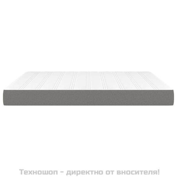 Матрак за легло с покет пружини тъмносив 180x200x20 см плат