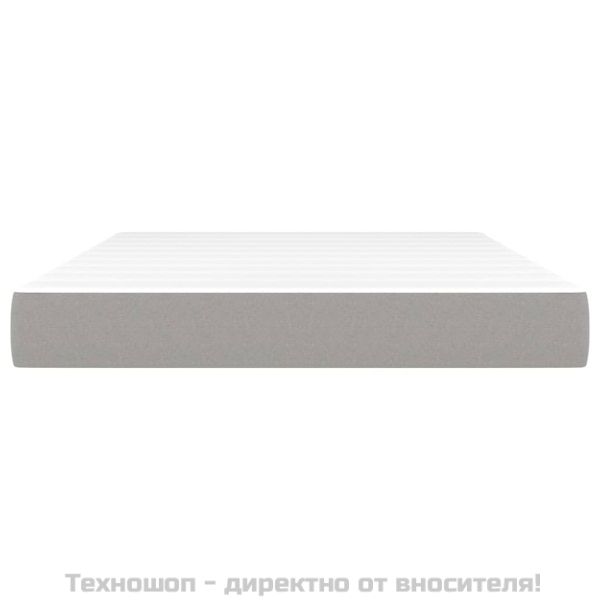 Матрак за легло с покет пружини светлосив 140x200x20 см плат