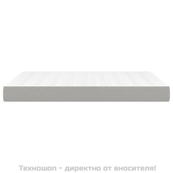 Матрак за легло с покет пружини светлосив 140x200x20 см плат