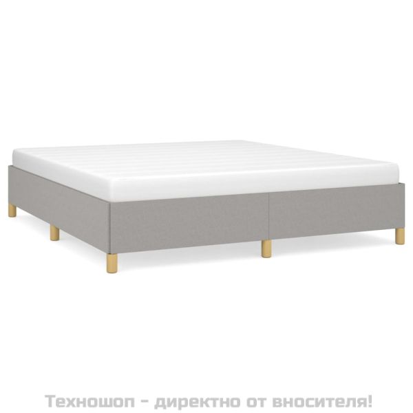 Рамка за легло с пружини, светлосива, 160x200 см, плат