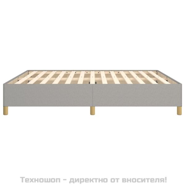Рамка за легло с пружини, светлосива, 160x200 см, плат