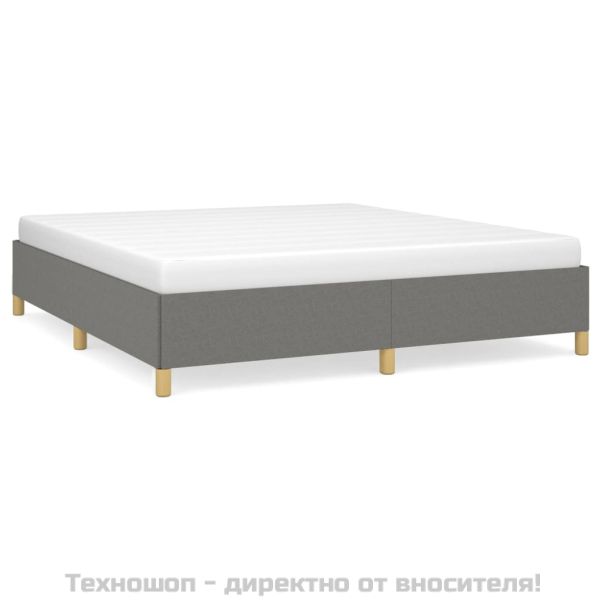 Рамка за легло с пружини, тъмносива, 180x200 см, плат