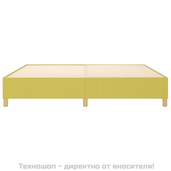 Рамка за легло с пружини, зелена, 200x200 см, плат