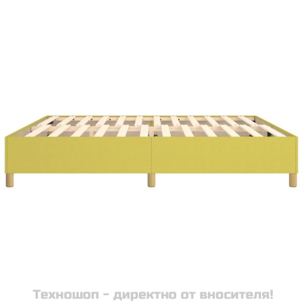 Рамка за легло с пружини, зелена, 200x200 см, плат