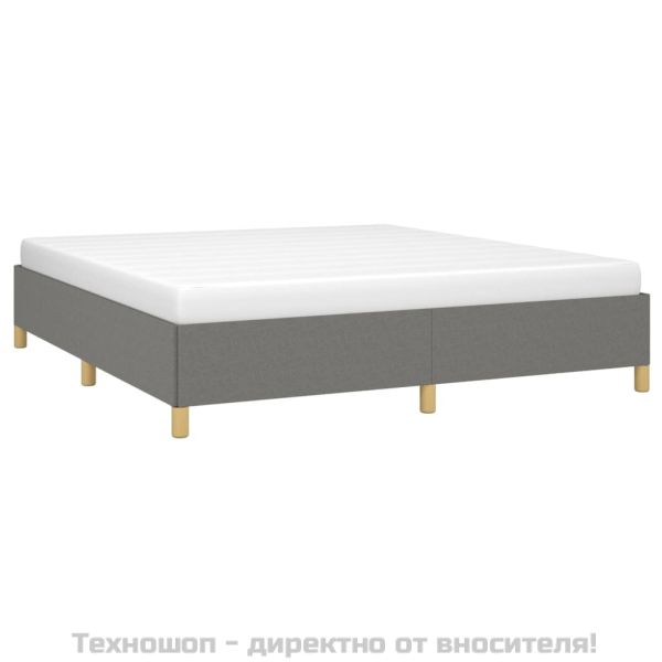 Рамка за легло без матрак, тъмносива, 180x200 см, плат