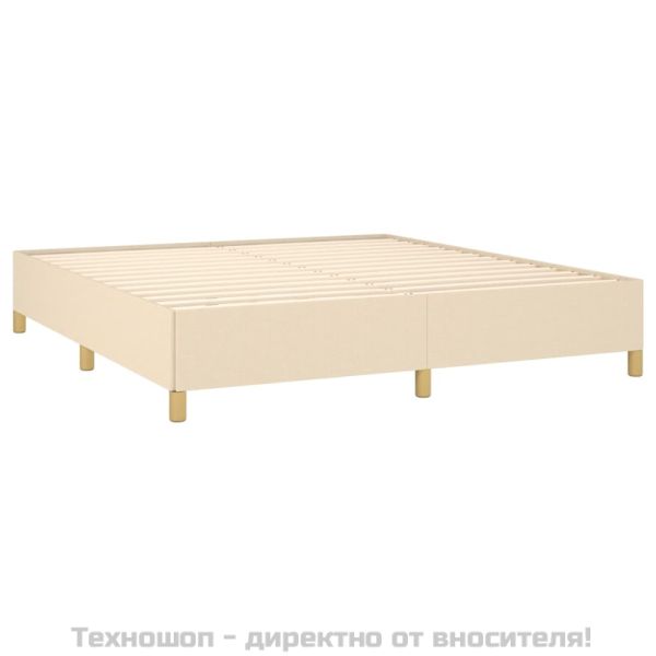Рамка за легло без матрак, кремава, 180x200 см, плат