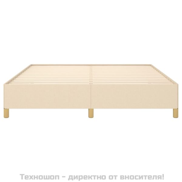 Рамка за легло без матрак, кремава, 180x200 см, плат