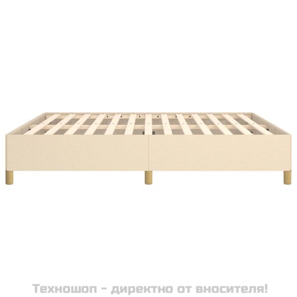 Рамка за легло без матрак, кремава, 180x200 см, плат