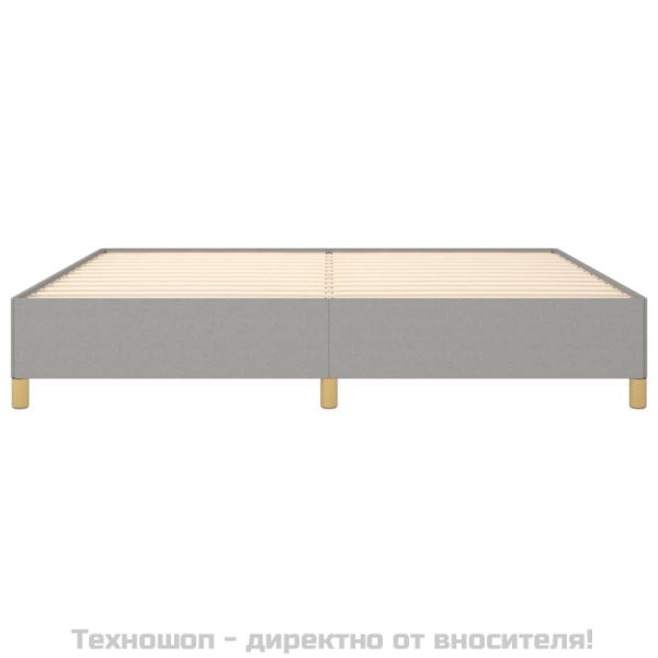 Рамка за легло без матрак, светлосива, 200x200 см, плат