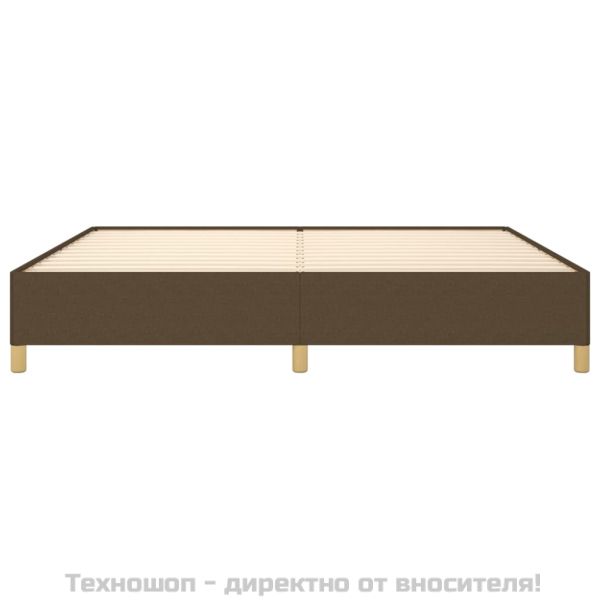 Рамка за легло без матрак, тъмнокафява, 200x200 см, плат