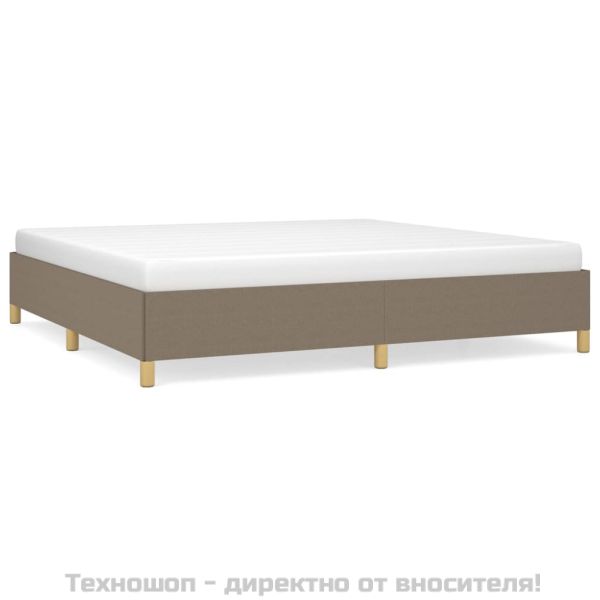 Рамка за легло без матрак, таупе, 200x200 см, плат