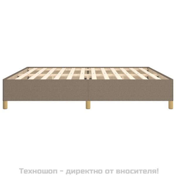 Рамка за легло без матрак, таупе, 200x200 см, плат