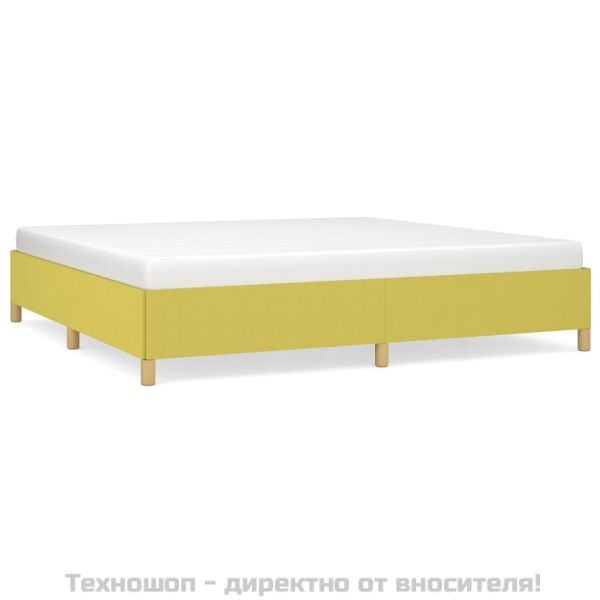 Рамка за легло без матрак, зелена, 200x200 см, плат