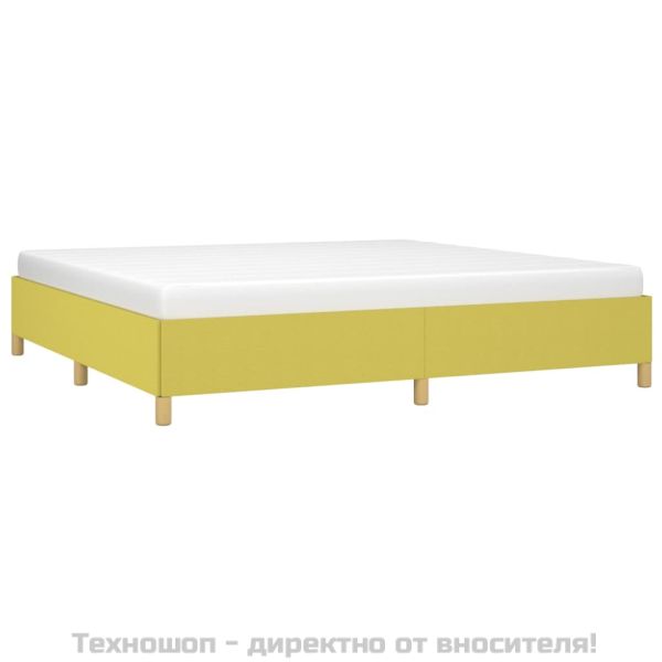 Рамка за легло без матрак, зелена, 200x200 см, плат