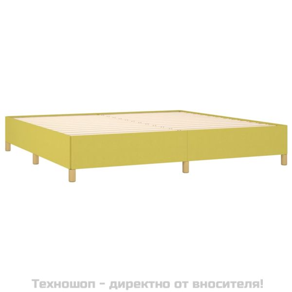 Рамка за легло без матрак, зелена, 200x200 см, плат