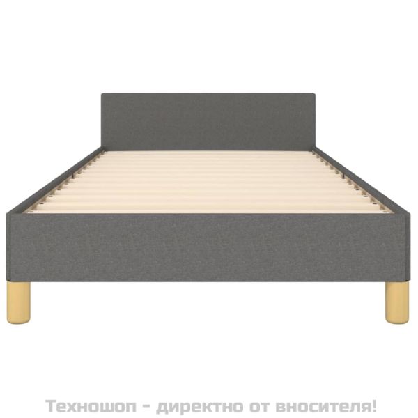 Рамка за легло без матрак, тъмносива, 80x200 см, плат