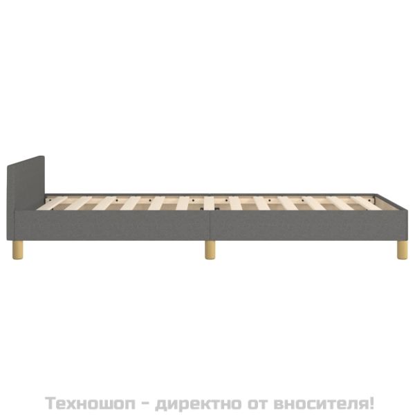 Рамка за легло без матрак, тъмносива, 80x200 см, плат