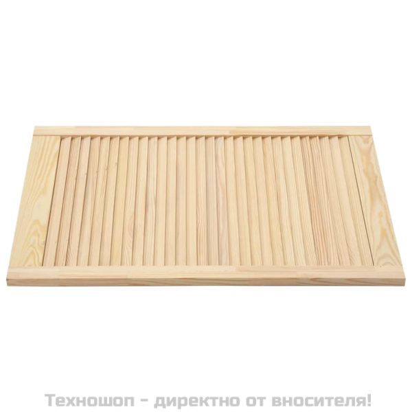 Врати за шкафове с решетен дизайн 2 бр 69x39,4 см бор масив