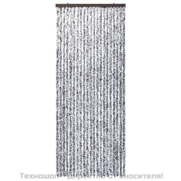 Завеса против насекоми, кафяво и бежово, 90x220 см, шенил