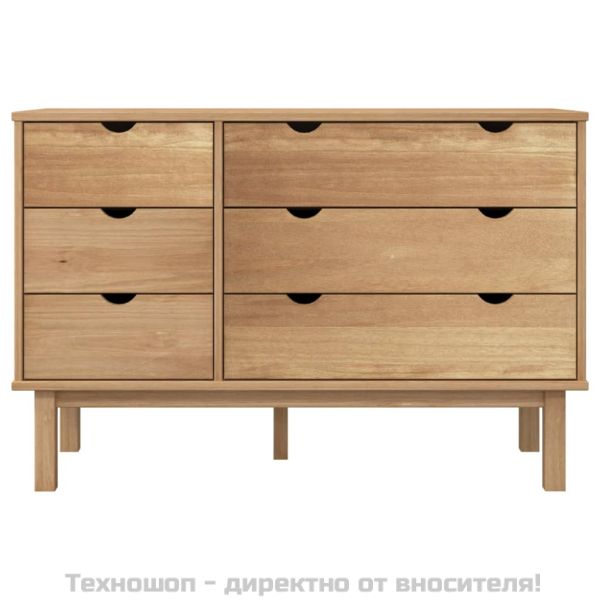 Шкаф с чекмеджета OTTA, 111x43x73,5 см, борово дърво масив
