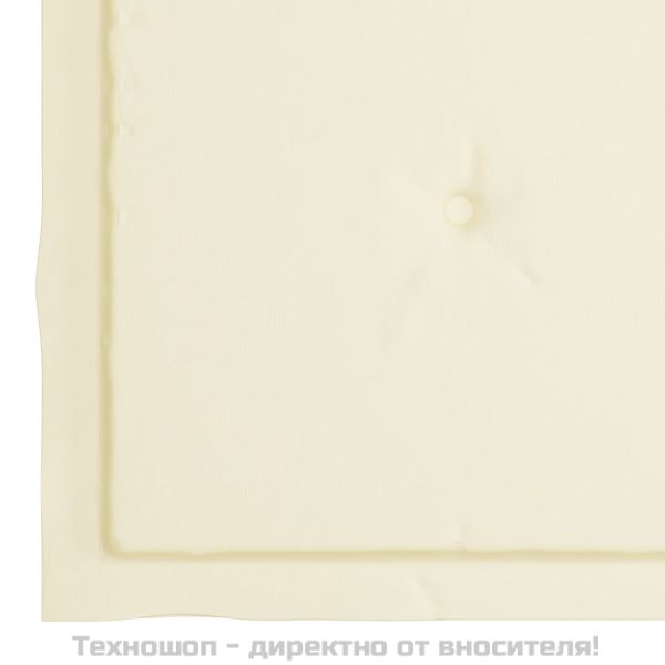 Стифиращи градински столове с възглавници 6 бр тик масив