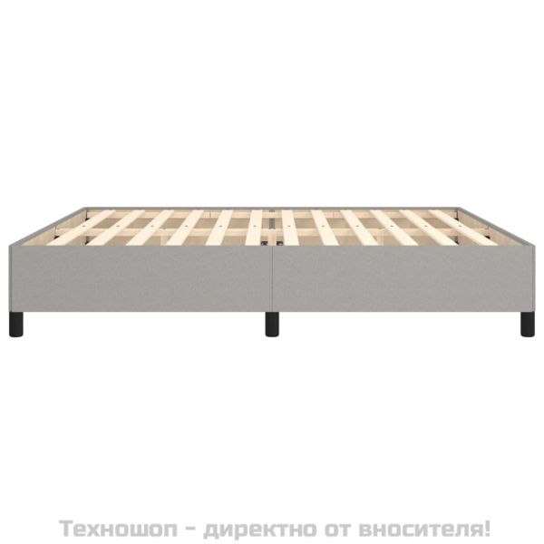 Рамка за легло без матрак, светлосива, 200x200 см, плат