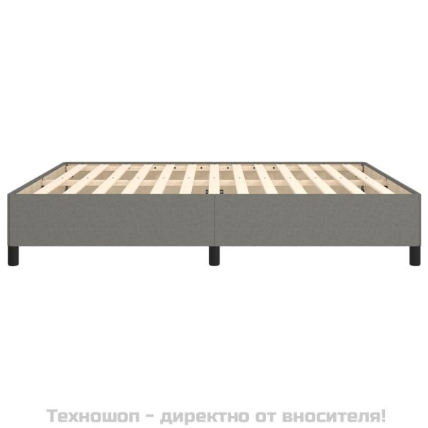 Рамка за легло без матрак, тъмносива, 180x200 см, плат
