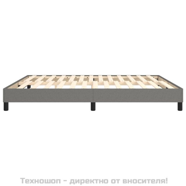 Рамка за легло с пружини, тъмносива, 180x200 см, плат