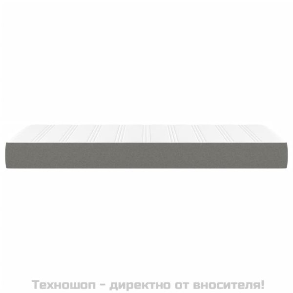 Матрак за легло с покет пружини тъмносив 100x200x20 см плат