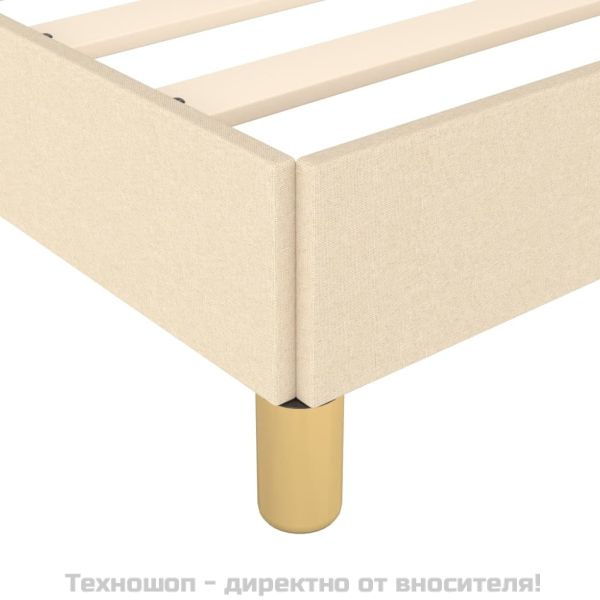 Рамка за легло без матрак, kремав, 80x200 см, плат