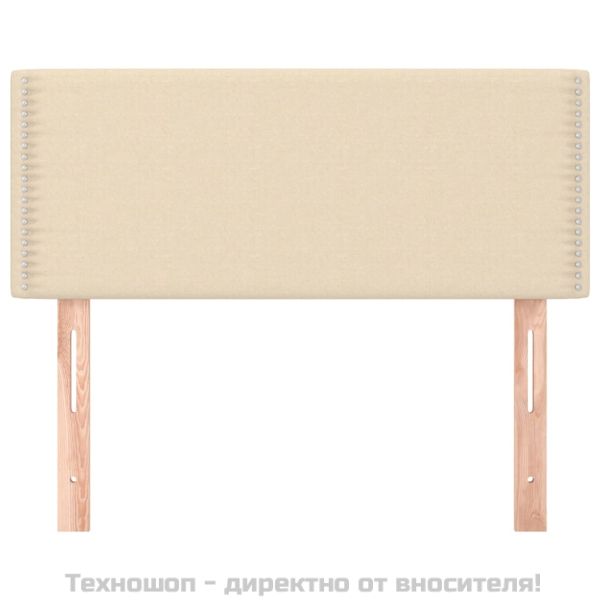 Горна табла за легло, кремава, 100x5x78/88 см, плат