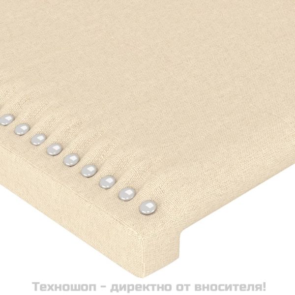 Горна табла за легло, кремава, 100x5x78/88 см, плат