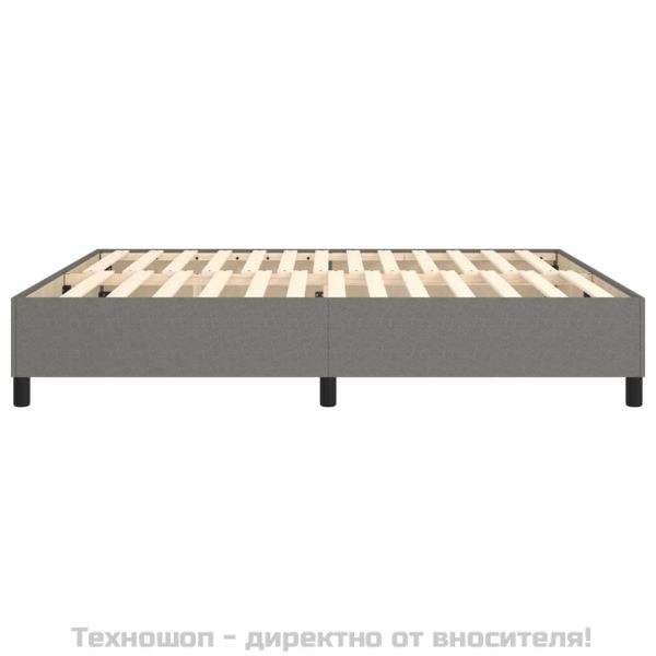 Рамка за легло с пружини, тъмносива, 160x200 см, плат