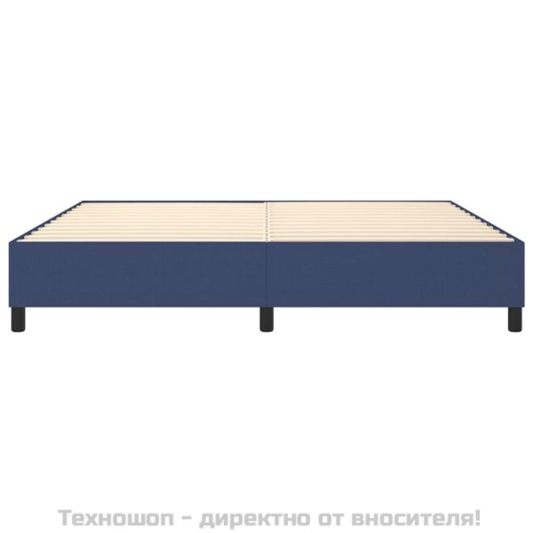 Рамка за легло с пружини, синя, 200x200 см, плат