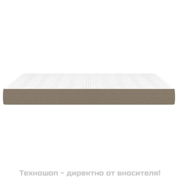 Матрак за легло с покет пружини таупе 140x200x20 см плат