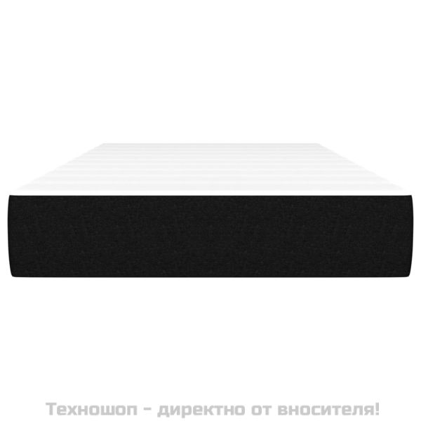 Матрак за легло с покет пружини черен 100x200x20 см плат