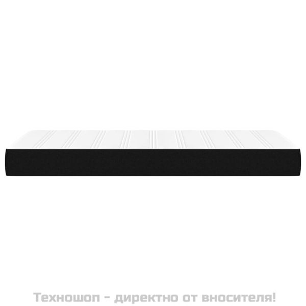Матрак за легло с покет пружини черен 100x200x20 см плат