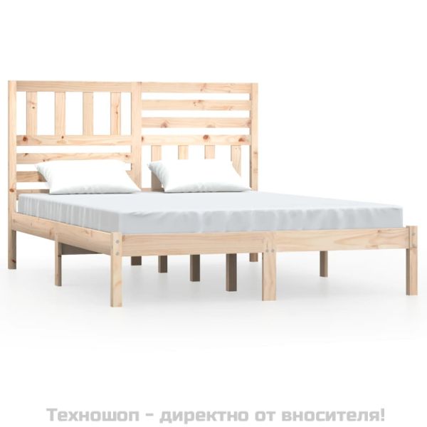 Рамка за легло, 135x190 см, Double, бор масив