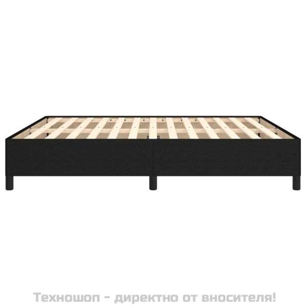 Рамка за легло без матрак, черна, 180x200 см, плат