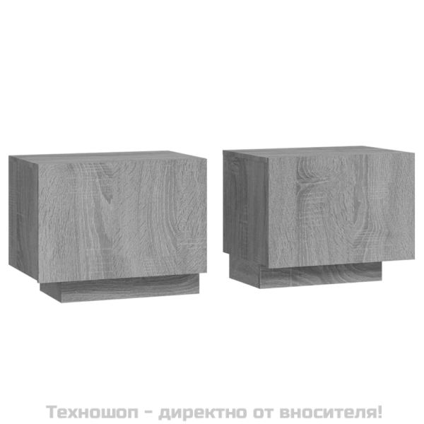 Нощно шкафче, сив сонома, 100x35x40 см, инженерно дърво