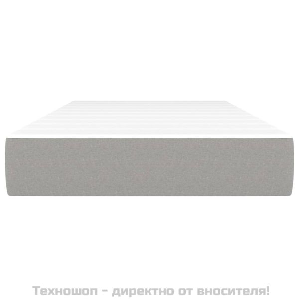 Матрак за легло с покет пружини светлосив 80x200x20 см плат