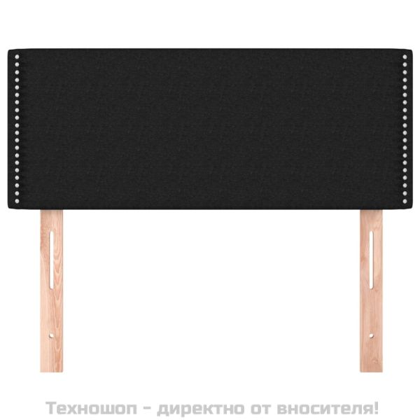 Горна табла за легло, черна, 100x5x78/88 см, плат