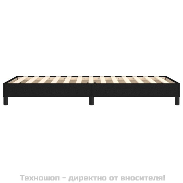 Рамка за легло с пружини, Черно, 90x200 см, плат