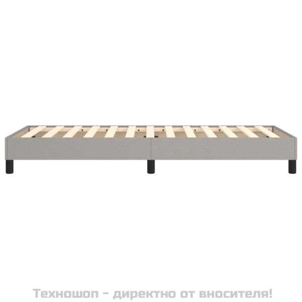Рамка за легло с пружини, светлосива, 90x190 см, плат