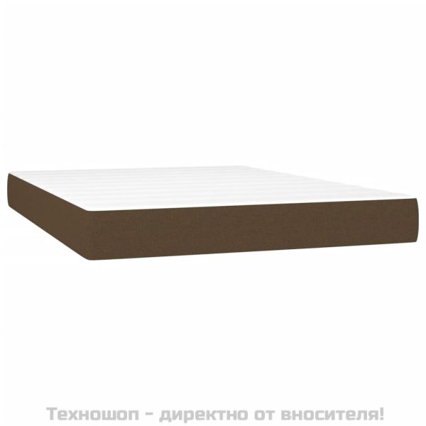 Матрак за легло с покет пружини тъмнокафяв 140x200x20 см плат