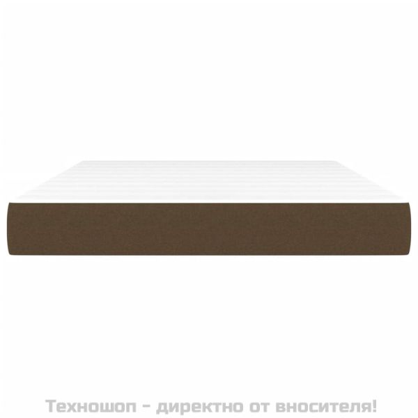 Матрак за легло с покет пружини тъмнокафяв 140x200x20 см плат